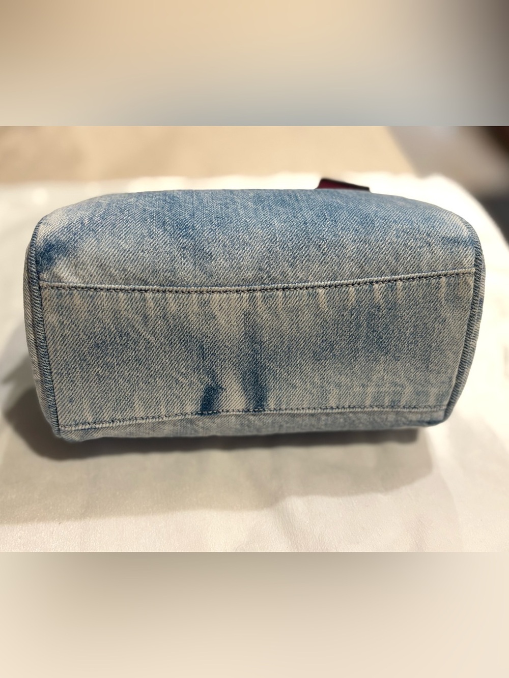 Coach Mini Rowan Crossbody Bag In Loved Denim With Charms - Picture 9 of 16